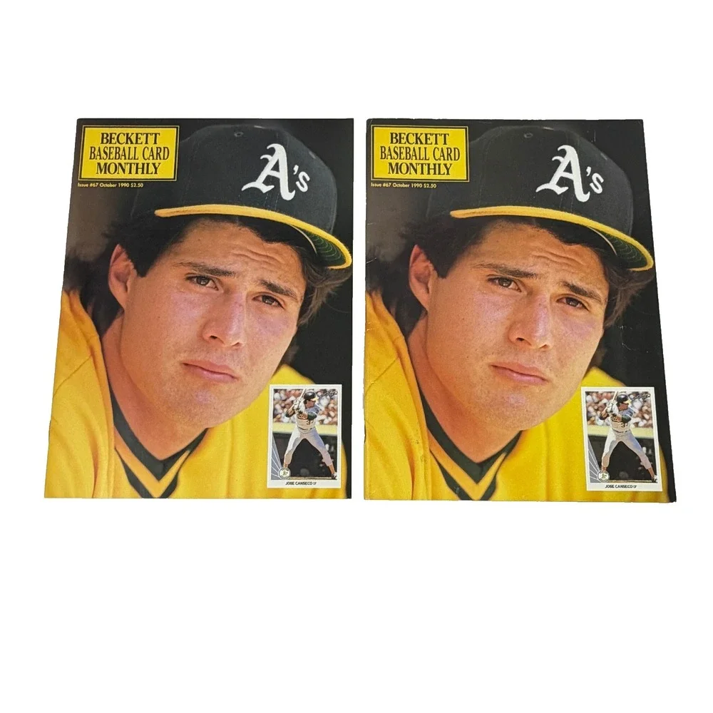 Jose Canseco Beckett Magazine Lot 2 Baseball Card Monthly 1990 Issue 67